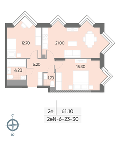 61 м², 2-комнатная квартира 31 505 828 ₽ - изображение 43