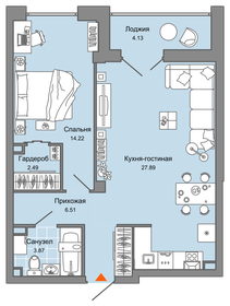 Квартира 57 м², 2-комнатная - изображение 1