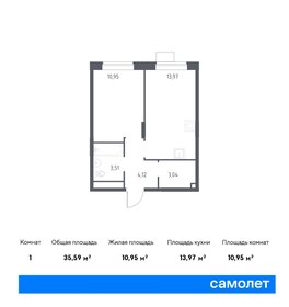 42 м², 1-комнатная квартира 5 400 000 ₽ - изображение 40