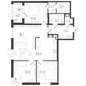 88,5 м², 3-комнатная квартира 25 230 092 ₽ - изображение 73