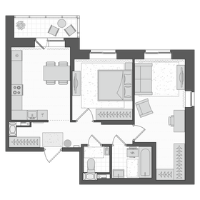 59 м², 2-комнатная квартира 9 600 000 ₽ - изображение 70