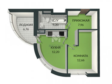 Квартира 38 м², 1-комнатная - изображение 2