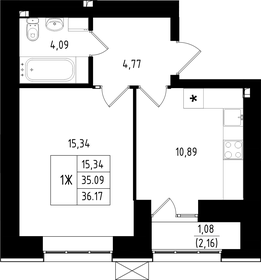 37,3 м², 1-комнатная квартира 6 499 999 ₽ - изображение 28