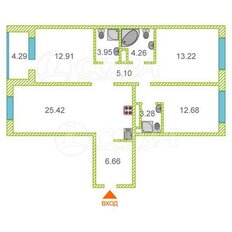 Квартира 91 м², 3-комнатная - изображение 2