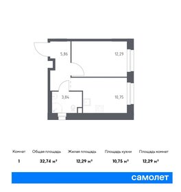 32,7 м², 1-комнатная квартира 7 682 742 ₽ - изображение 19