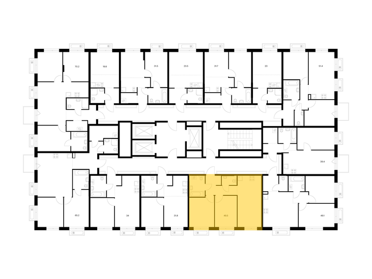 51,3 м², 2-комнатная квартира 9 023 670 ₽ - изображение 29