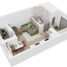 Квартира 28,3 м², 1-комнатная - изображение 3