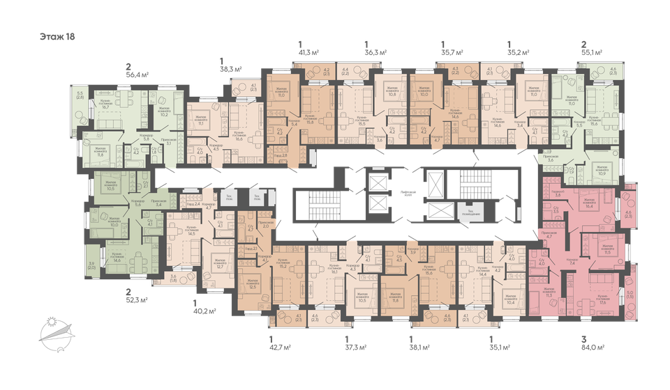 82,5 м², 3-комнатная квартира 12 379 000 ₽ - изображение 31