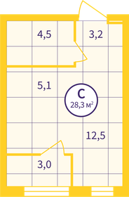 Квартира 26,8 м², студия - изображение 2