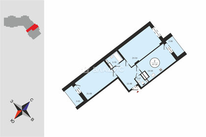 81,6 м², 2-комнатная квартира 9 692 000 ₽ - изображение 42