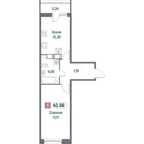 42,9 м², 1-комнатная квартира 7 216 704 ₽ - изображение 3