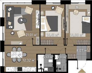 149 м², 5-комнатная квартира 57 400 000 ₽ - изображение 98