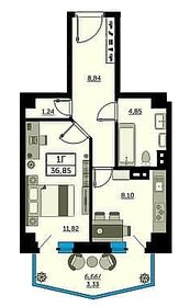 29,6 м², 1-комнатная квартира 4 200 000 ₽ - изображение 11