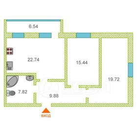 Квартира 73,3 м², 2-комнатная - изображение 1