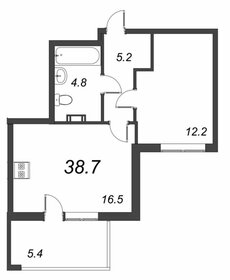 Квартира 39 м², 1-комнатная - изображение 1