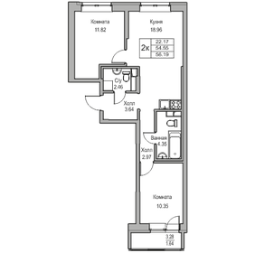 61,7 м², 2-комнатная квартира 9 950 000 ₽ - изображение 24