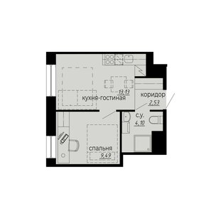 Квартира 29,3 м², 1-комнатные - изображение 1