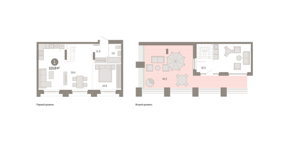 Квартира 113,6 м², 1-комнатная - изображение 1