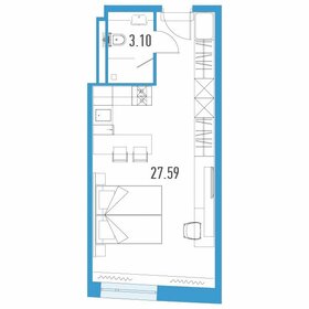 Квартира 30,7 м², студия - изображение 1