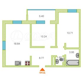 Квартира 62,3 м², 2-комнатная - изображение 1