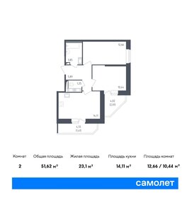 52 м², 2-комнатная квартира 7 500 000 ₽ - изображение 137