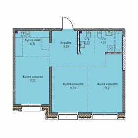 60,4 м², 2-комнатная квартира 7 500 000 ₽ - изображение 111