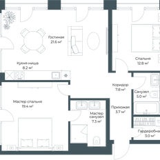 Квартира 89,1 м², 3-комнатная - изображение 2