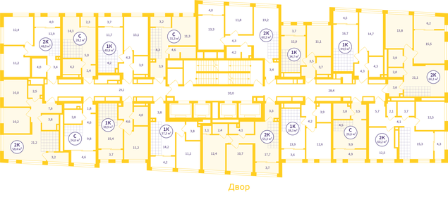 56,4 м², 2-комнатная квартира 9 300 000 ₽ - изображение 112