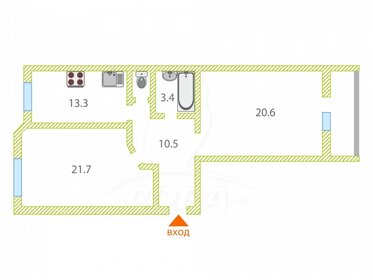 Квартира 70 м², 2-комнатная - изображение 1