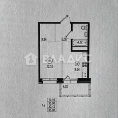 Квартира 35 м², 1-комнатная - изображение 1