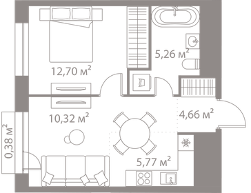 42,9 м², 2-комнатная квартира 16 200 000 ₽ - изображение 79