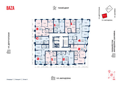 75,3 м², 3-комнатная квартира 11 500 000 ₽ - изображение 76