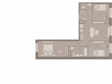 77,2 м², 3-комнатная квартира 34 660 000 ₽ - изображение 60
