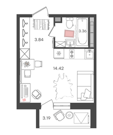 Квартира 23,2 м², 1-комнатная - изображение 1