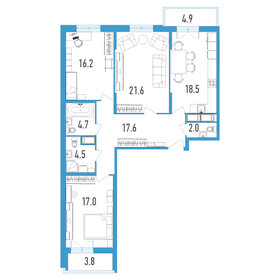 Квартира 105,5 м², 3-комнатная - изображение 1