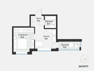 31,4 м², 1-комнатная квартира 5 290 000 ₽ - изображение 20