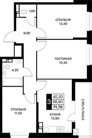 72,7 м², 4-комнатная квартира 5 200 000 ₽ - изображение 87