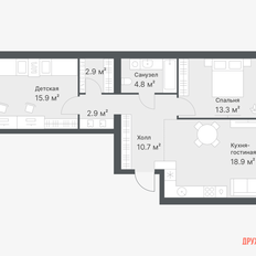 Квартира 69,4 м², 2-комнатная - изображение 4