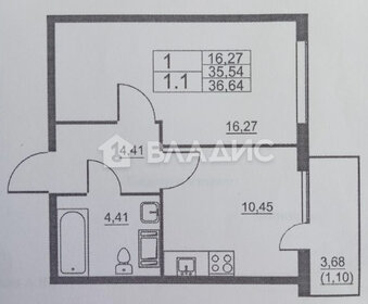 Квартира 37 м², 1-комнатная - изображение 1