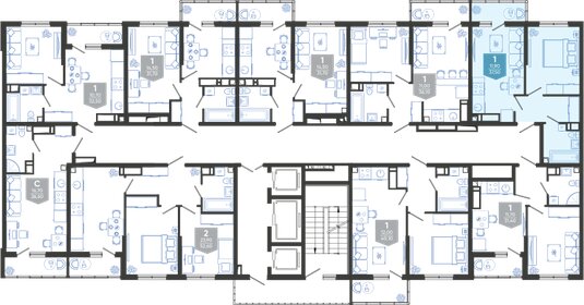 38,2 м², 1-комнатная квартира 4 500 000 ₽ - изображение 73