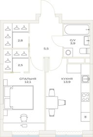 39,9 м², 1-комнатная квартира 8 550 000 ₽ - изображение 120