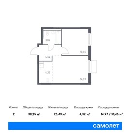 38,3 м², 1-комнатная квартира 8 355 149 ₽ - изображение 1