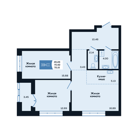 71,6 м², 3-комнатная квартира 8 630 000 ₽ - изображение 22