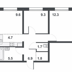 Квартира 51,8 м², 3-комнатная - изображение 2