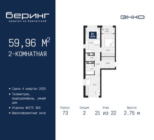 Квартира 60 м², 2-комнатная - изображение 1