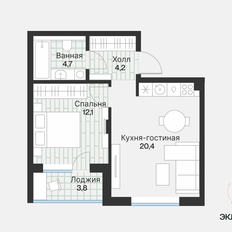 Квартира 31,4 м², 1-комнатная - изображение 4