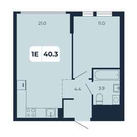 Квартира 40,3 м², 1-комнатная - изображение 1