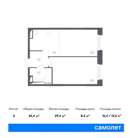 45,4 м², 1-комнатная квартира 14 732 164 ₽ - изображение 22