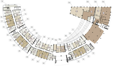 39,6 м², 2-комнатные апартаменты 75 240 000 ₽ - изображение 66