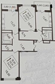 Квартира 54 м², 1-комнатная - изображение 1